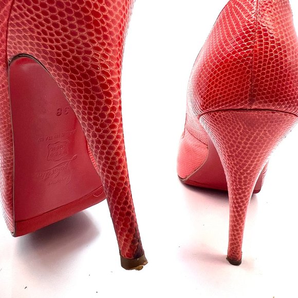 Christian Louboutin New Very Prive 100MM Unboxing and Try On  🌷❤️‍🔥FINAL SALE 🔥 NO OFFERS🌷Christian Louboutin Very Prive 120 Lizard 38